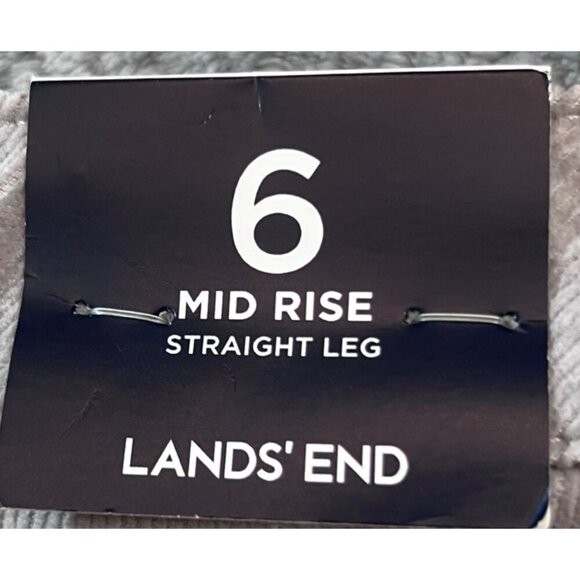 Lands End Womens Mid Rise Straight Leg Corduroy Pants Size 6 Silver Mist - Picture 3 of 7